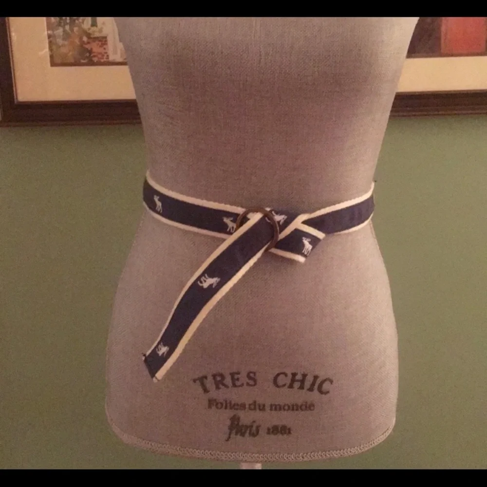 2-1 NEW Signature ABERCROMBIE & FITCH NAVY BLUE & WHITE COTTON-CANVAS